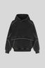 Washed Panel Seam Oversized Pullover Hoodie