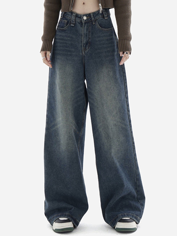 Blue Wash Baggy Boyfriend Jeans Blue / S Boyfriend Jeans Main image