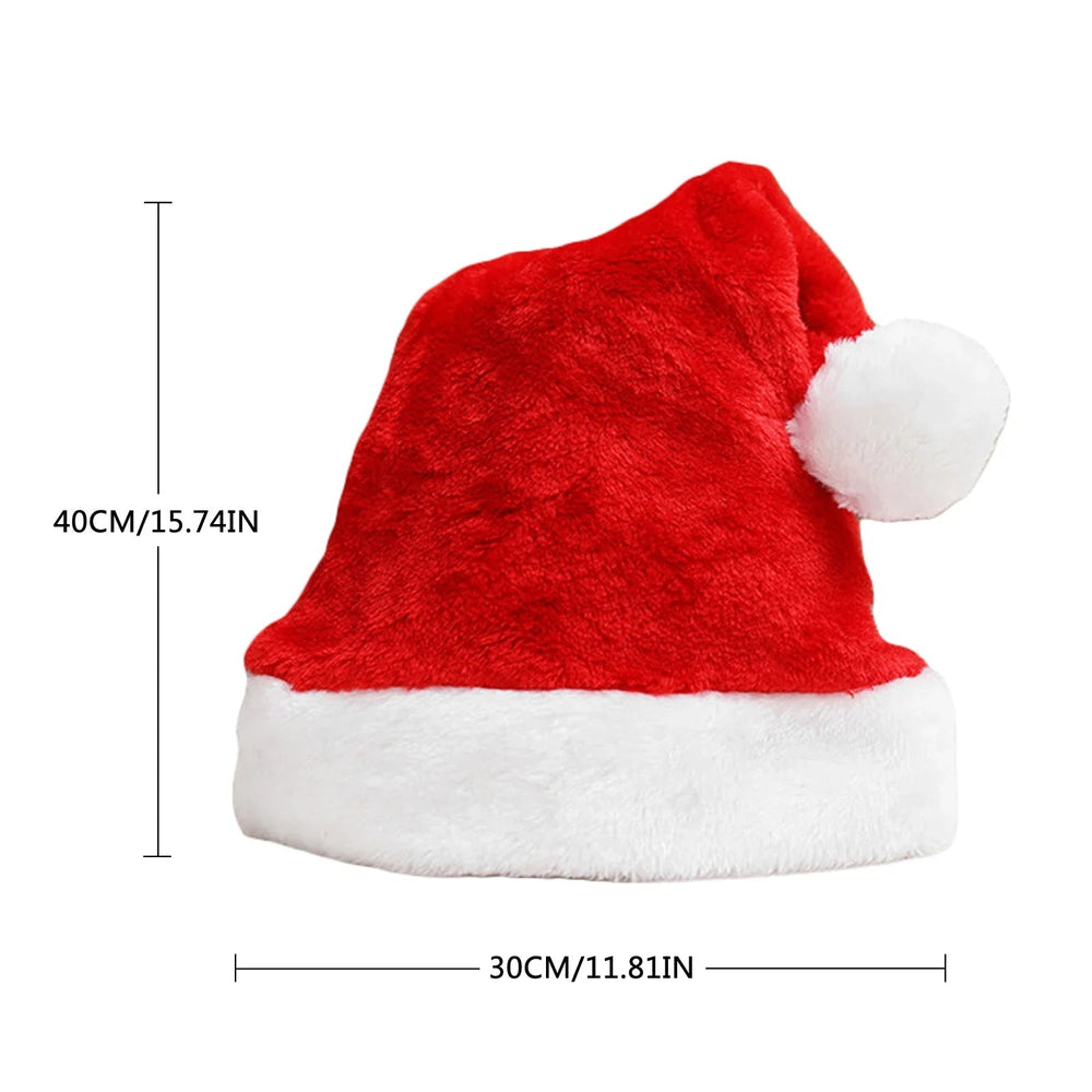 Plush Santa Claus Cosplay Party Hat For New Year Celebrations Hat-L