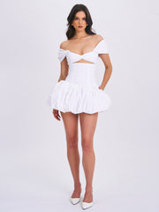 Umika White Bubble Charming Hem Mini Dress S / US 4 6 Dresses