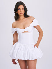 Umika White Bubble Charming Hem Mini Dress XXS / US Dresses