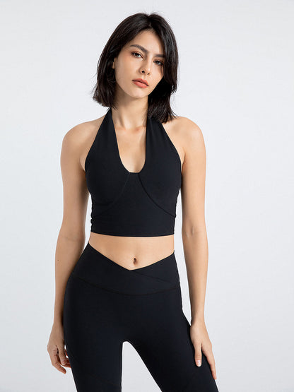 Halter Cropped Graceful Tank Top