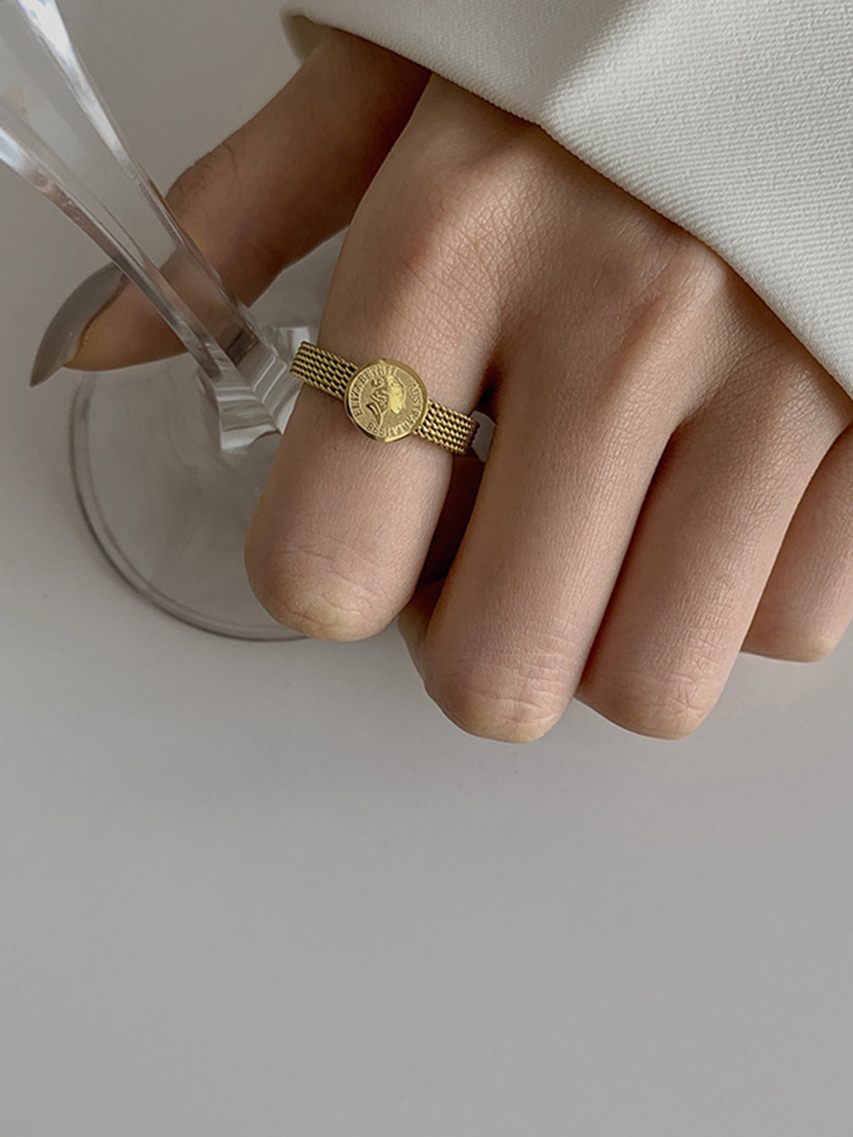 Coin Charming Decor Ring Rings