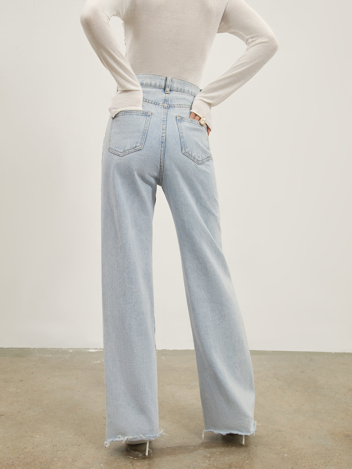 Denim Straight Graceful Leg Jeans Jeans