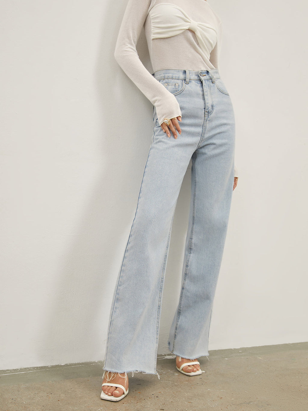 Denim Straight Graceful Leg Jeans Jeans