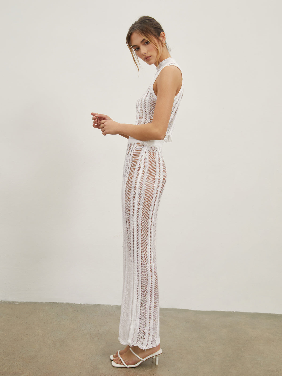 Leisure Hollow Graceful Knit Maxi Skirt