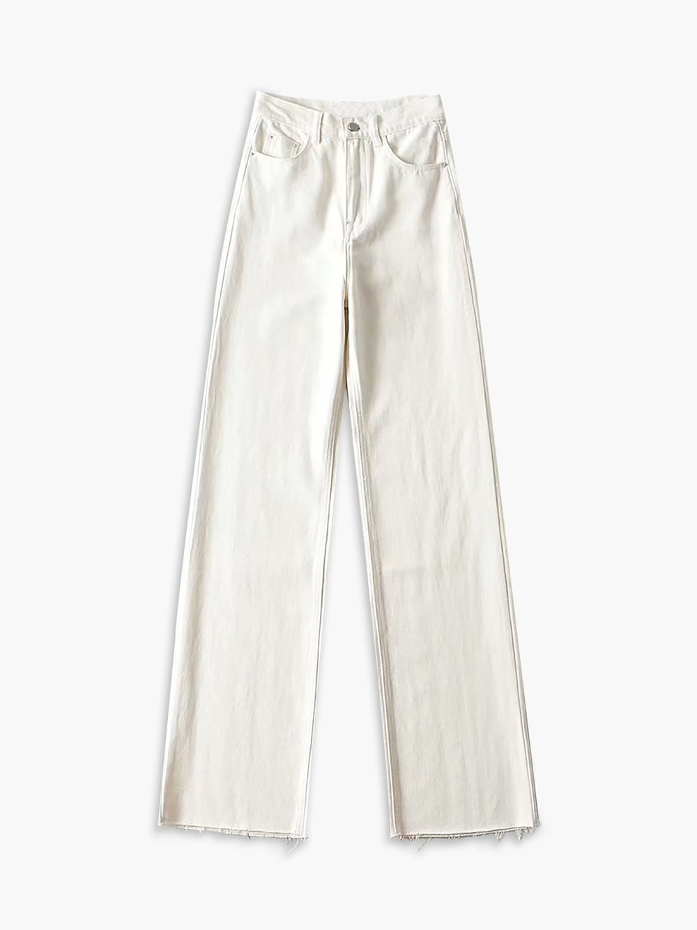 Denim Straight Graceful Leg Jeans White / XS Jeans