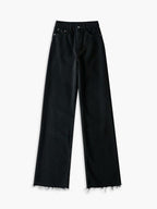 Denim Straight Graceful Leg Jeans Black / XS Jeans