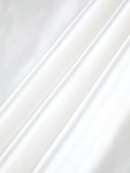 Zippered Satin Graceful A Line Midi Skirt Skirts
