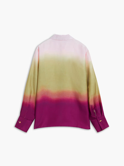 Tie Dye Graceful Satin Shirt