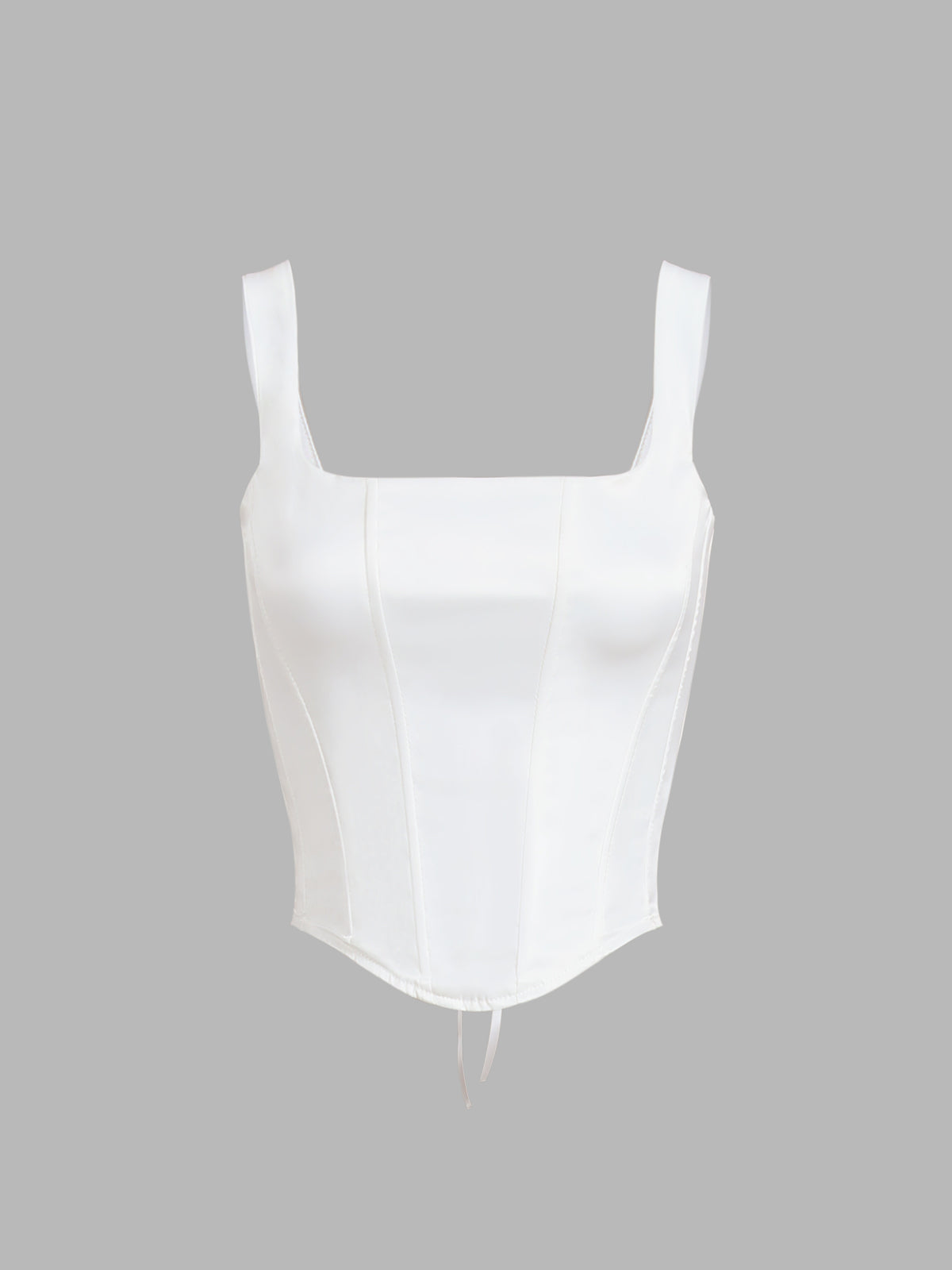 Ivory Glow Tied Trendy Crop Corset Top