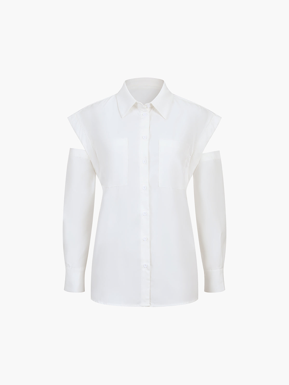 Button Down Cutout Trendy Long Sleeve Shirt Secondary image