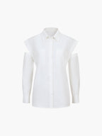 Button Down Cutout Trendy Long Sleeve Shirt Shirts