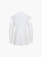 Button Down Cutout Trendy Long Sleeve Shirt Shirts