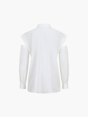 Button Down Cutout Trendy Long Sleeve Shirt Shirts