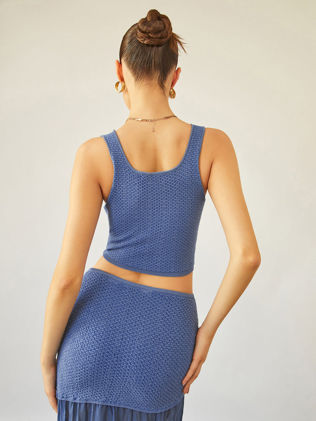 Sea Breeze Graceful Crop Knit Top Sweaters L