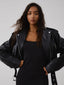 City Walk Graceful Faux Leather Jacket Black / S PU Leather Jackets