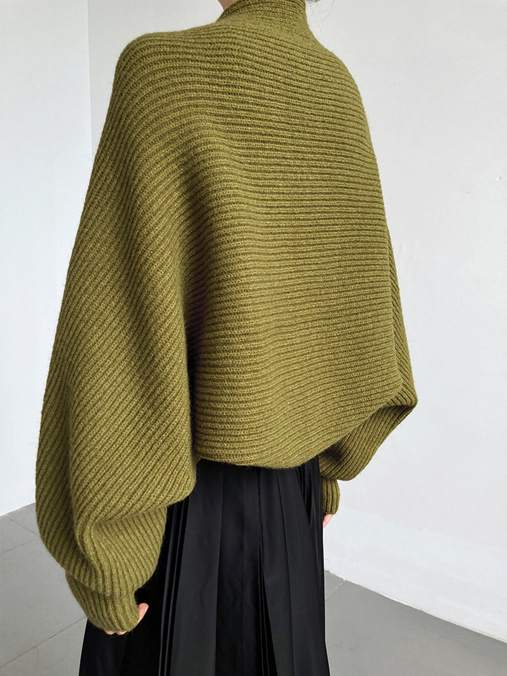 Solid Open Front Graceful Shrug Sweater Sweaters L