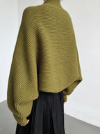 Solid Open Front Graceful Shrug Sweater Sweaters L