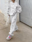 Minimalism Oversized Two Piece Modern Long Sleeve Pants Set White / XS Pant Sets