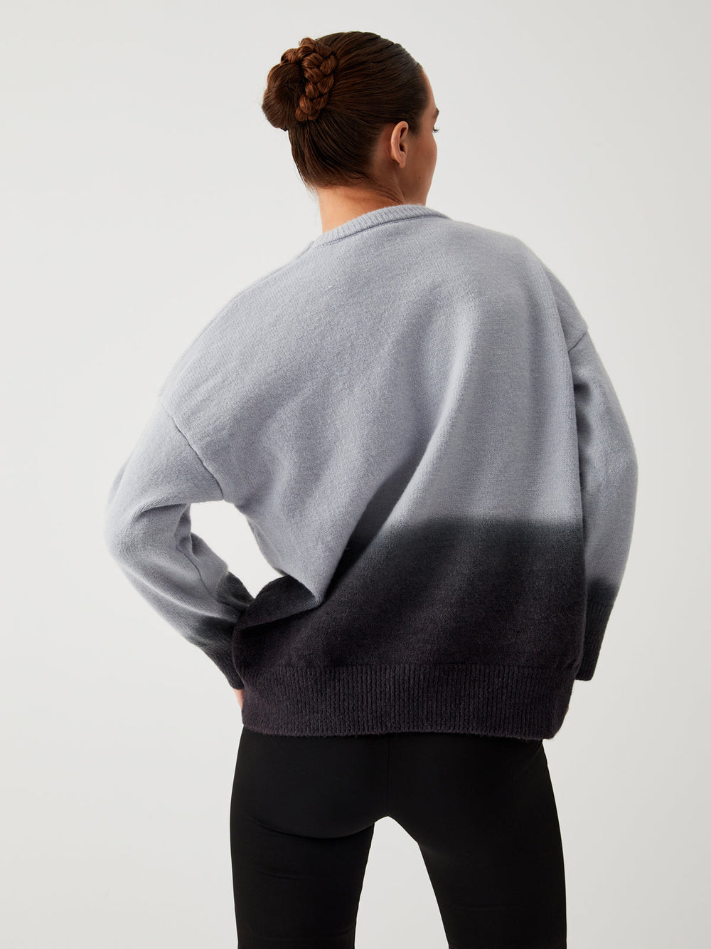 Cloud Nine Fuzzy Trendy Ombre Oversized Sweater Sweaters L