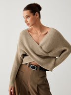 Cross My Heart Trendy Oversized Crop Sweater Sweaters L