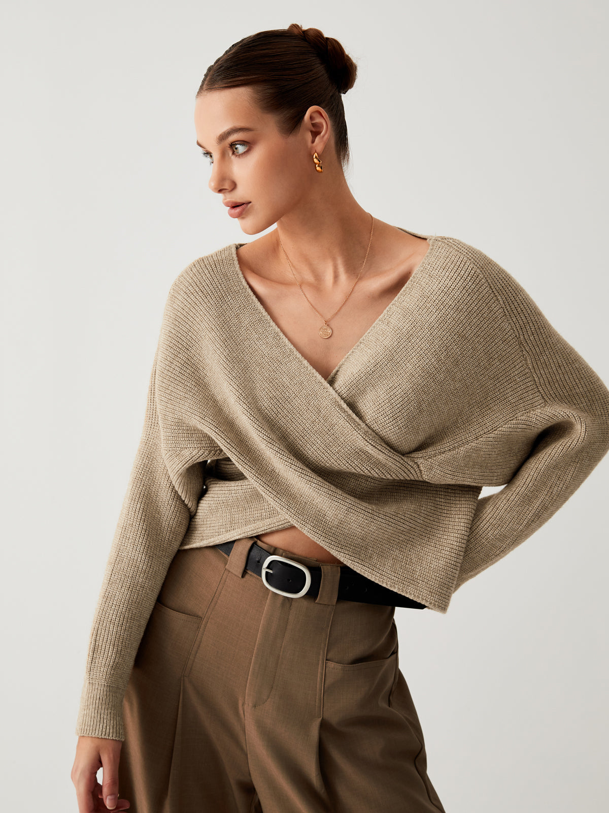 Cross My Heart Trendy Oversized Crop Sweater Secondary image