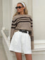 Stay Lifted Graceful Stripe Sweater Khaki / XS Sweaters L