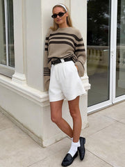 Stay Lifted Graceful Stripe Sweater Sweaters L