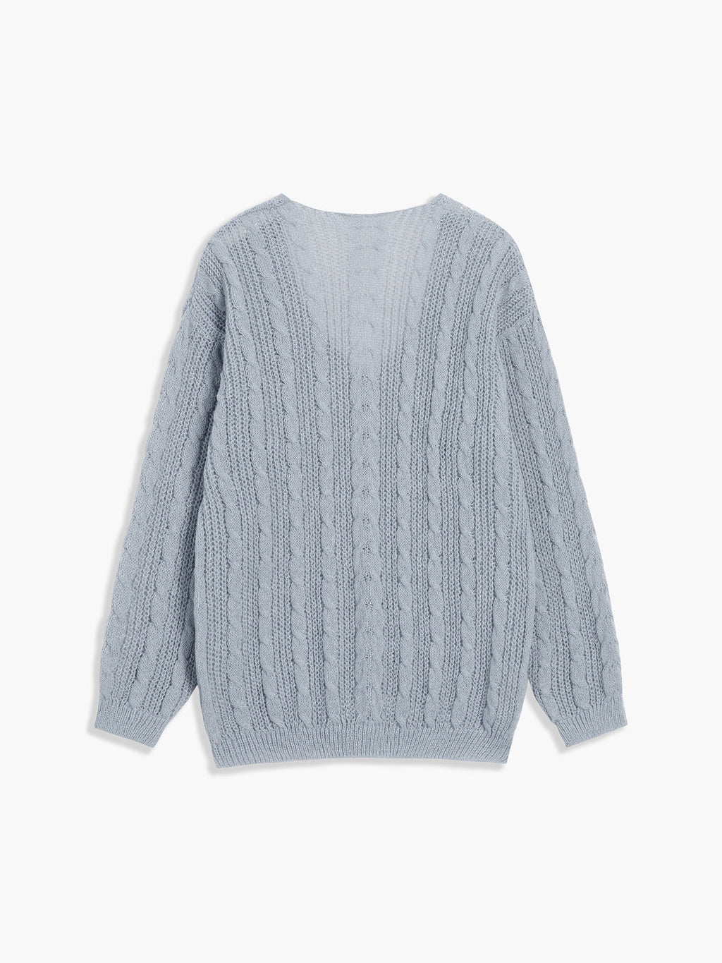 Cable Knit Graceful Oversized Sweater Sweaters L