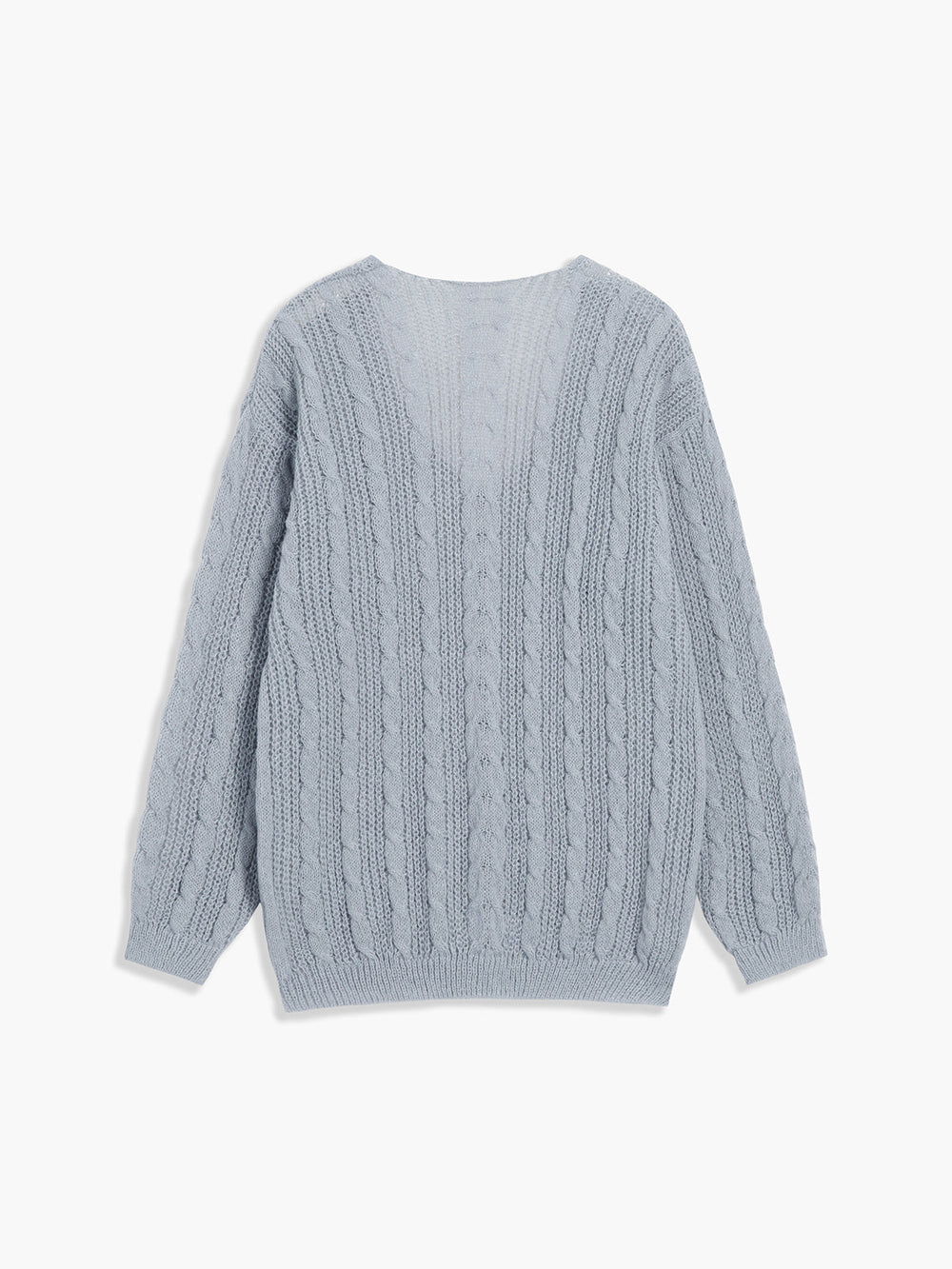 Cable Knit Graceful Oversized Sweater Sweaters L