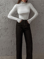 Everyday Long Graceful Sleeve Knit Top Sweaters L