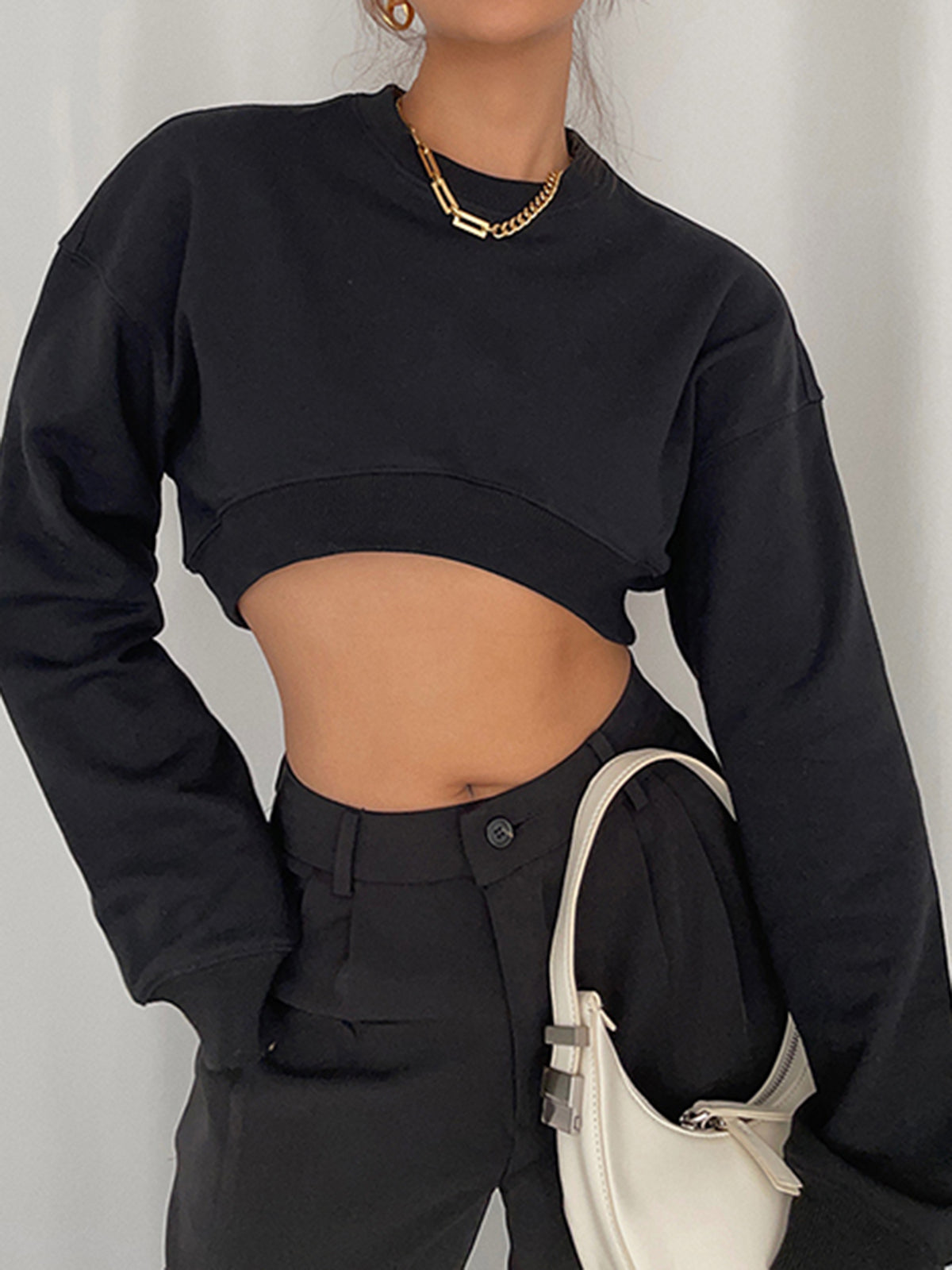 Coffee Run Graceful Crop Sweatshirt Sweatshirts