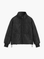 Stand Collar Zip Trendy Up Puffer Coat Winter Coats