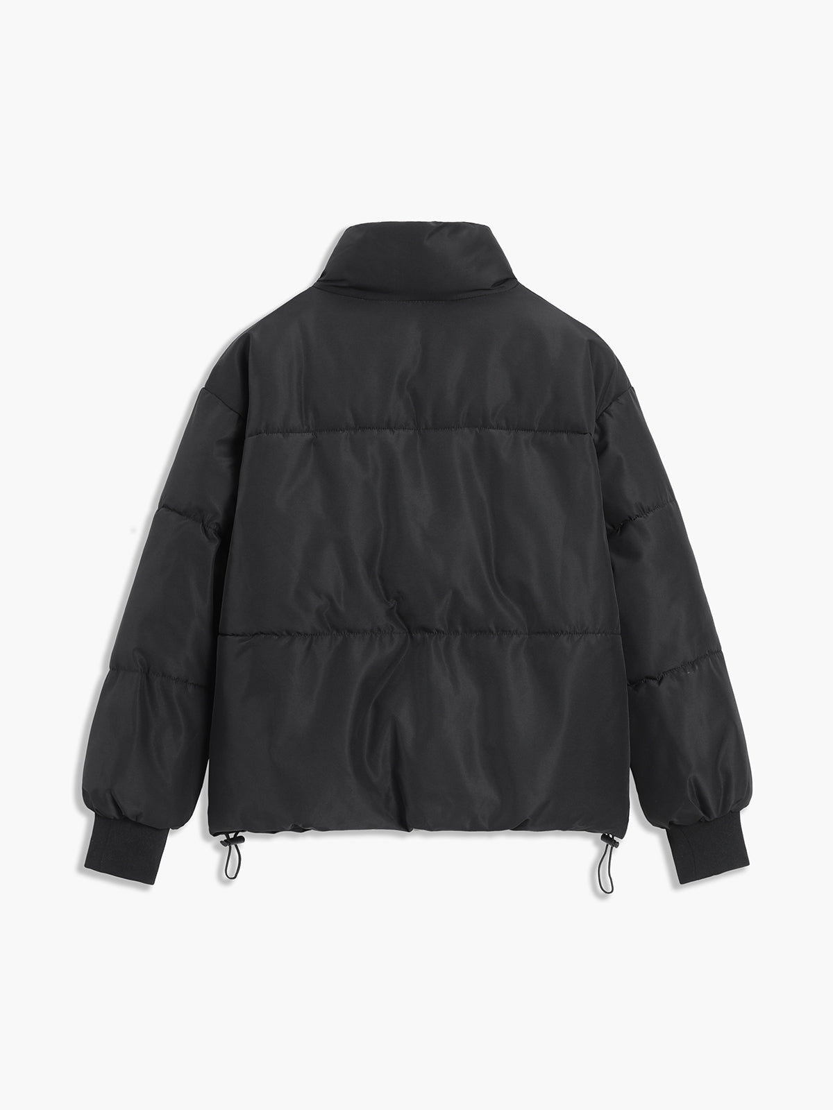 Stand Collar Zip Trendy Up Puffer Coat Winter Coats