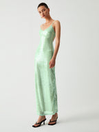 Triggered Sequin Open Trendy Back Long Dress Dresses
