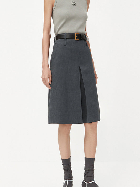 Minimlism Unbelted Graceful Midi Skirt