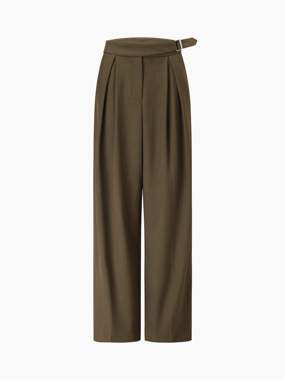 Business Casual Belted Trendy Straight Leg Dress Pants Secondary image