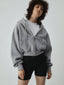 Athleisure Charming Crop Hoodie Grey / S Sweatshirts & Hoodies L