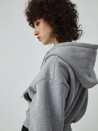 Athleisure Charming Crop Hoodie Sweatshirts & Hoodies L