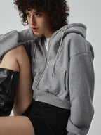 Athleisure Charming Crop Hoodie Sweatshirts & Hoodies L