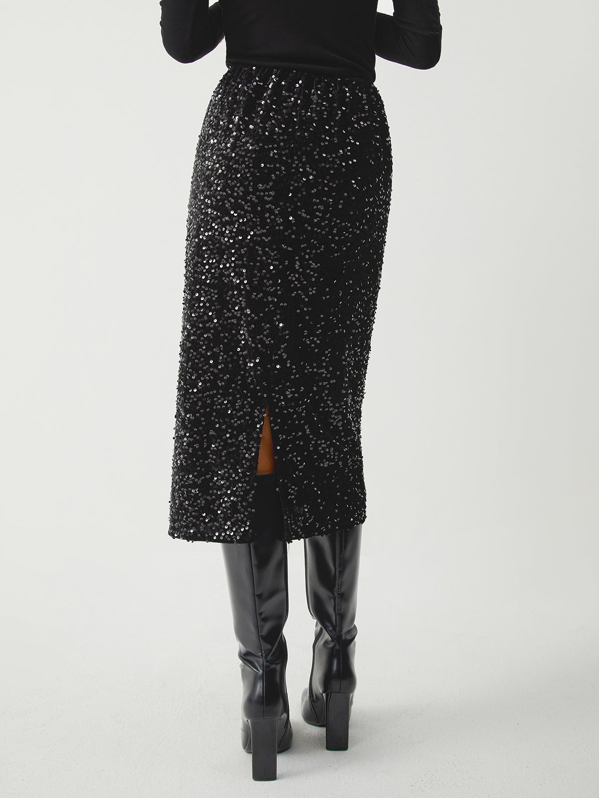 Sequined Charming Midi Skirt