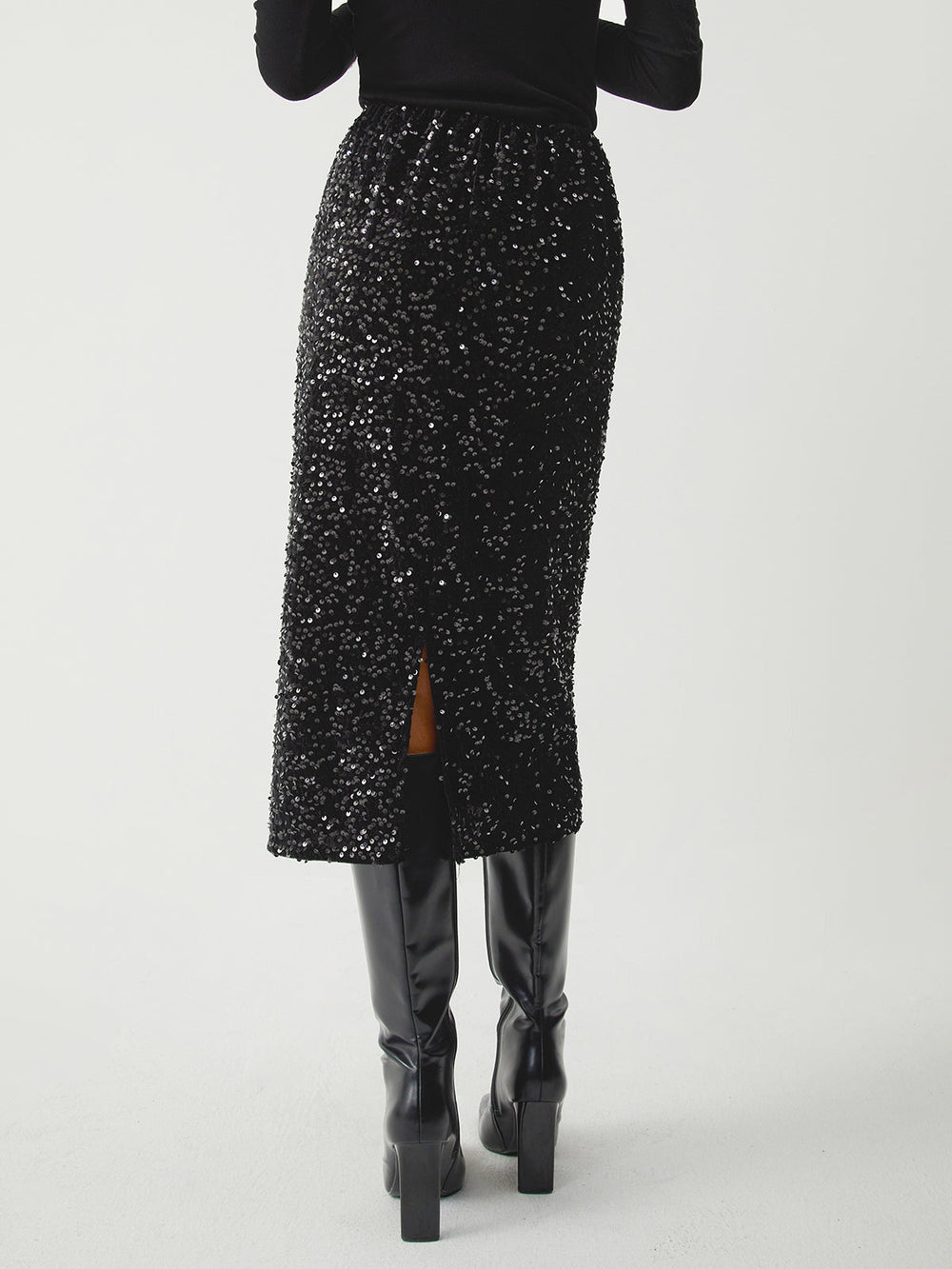 Sequined Charming Midi Skirt Skirts