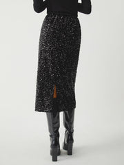 Sequined Charming Midi Skirt Skirts