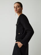 Vintage Button Graceful Tweed Blazer Blazers