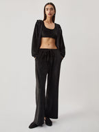 Velvet Hoodie Three Trendy Piece Pants Set Pant Sets