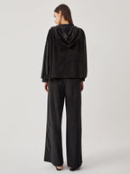 Velvet Hoodie Three Trendy Piece Pants Set Pant Sets