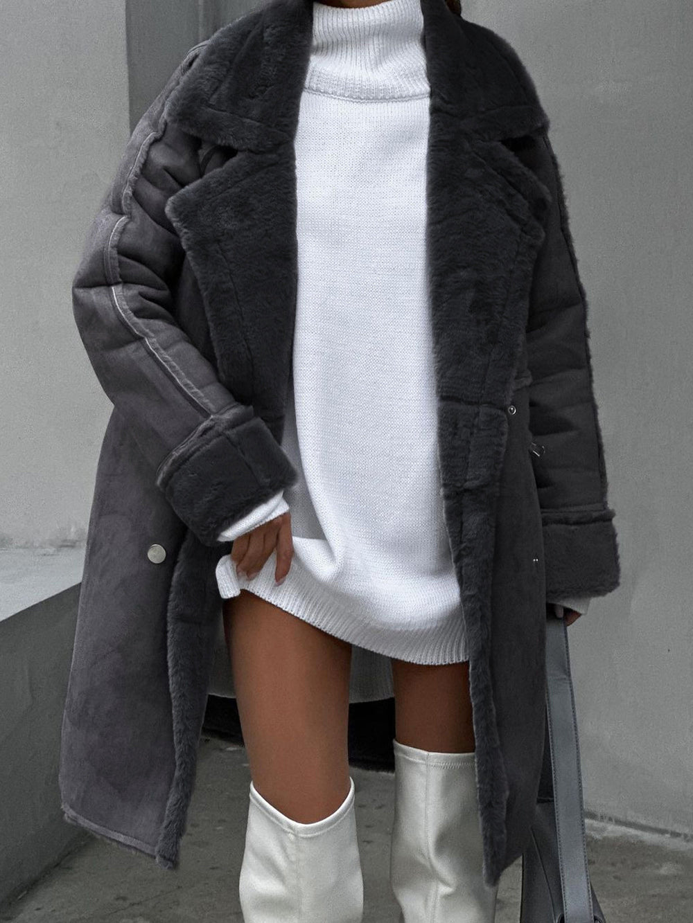Warm Embrace Graceful Fleece Jacket Grey / XS Fleece Jackets
