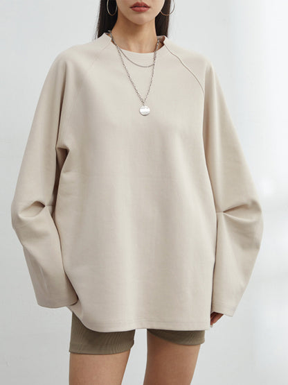 Solid Charming Oversized Sweatshirt