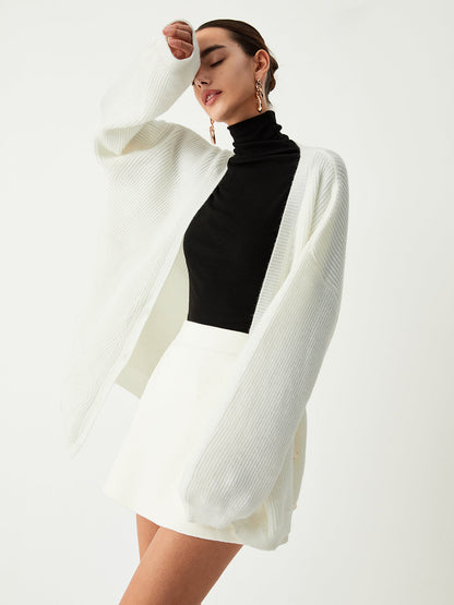 Oversized Asymmetric Graceful Buttoned Cardigan